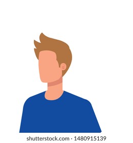 young and casual man character