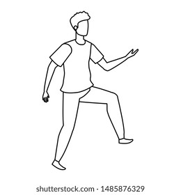 young and casual man character