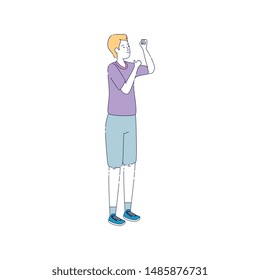 young and casual man character