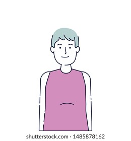 young and casual man character