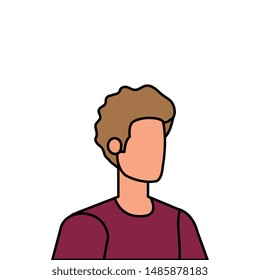 young and casual man character