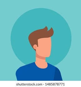 young and casual man character