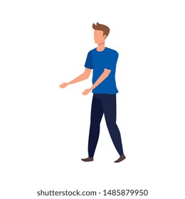 young and casual man character