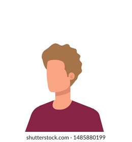young and casual man character