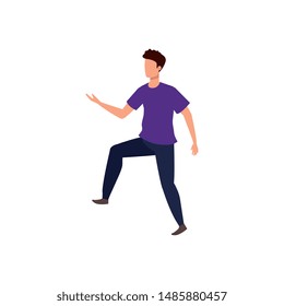 young and casual man character