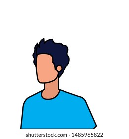 young and casual man character