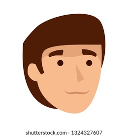 young and casual man head character