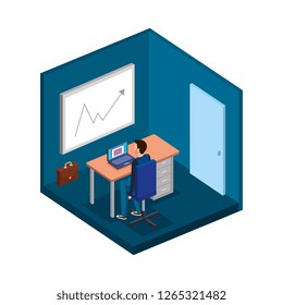 young and casual man in the workplace