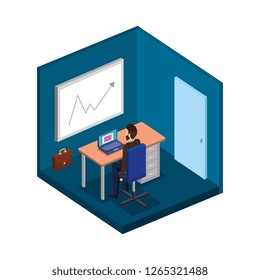 young and casual man in the workplace