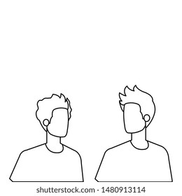 young and casual men characters
