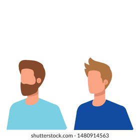 young and casual men characters
