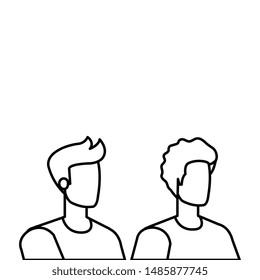 young and casual men characters