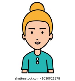 young and casual woman character