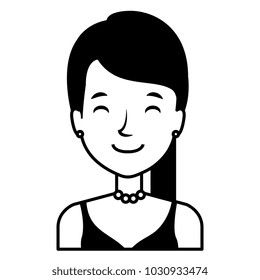 young and casual woman character