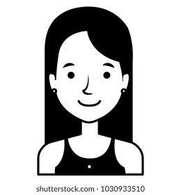 young and casual woman character