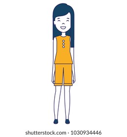 young and casual woman character