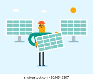 577 Man holding solar panel Stock Vectors, Images & Vector Art ...