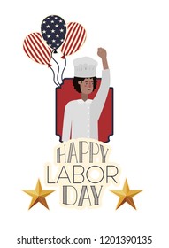 young chef celebrating the labor day avatar character