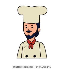young chef worker avatar character