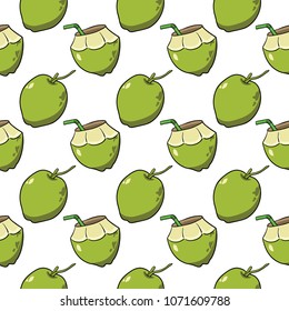 young coconut ice seamless pattern background
