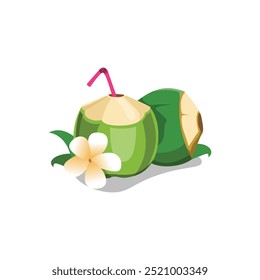 Young Coconut, Refreshing Tropical Beverage Delight