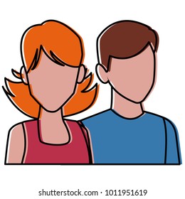 Young couple avatar