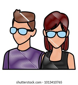 Young couple avatar