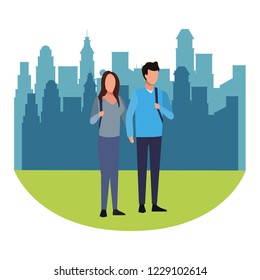 Young couple avatar