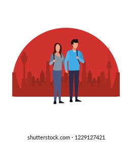 Young couple avatar