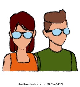 Young couple avatar