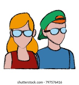 Young couple avatar