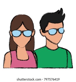 Young couple avatar