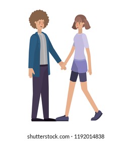 young couple avatar character