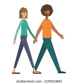 young couple avatar character