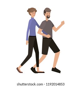 young couple avatar character