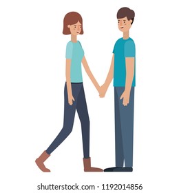 young couple avatar character