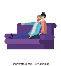 young couple avatar character