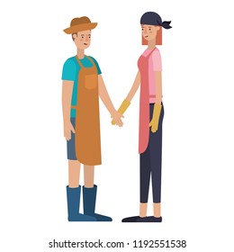 young couple avatar character
