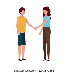 young couple avatar character