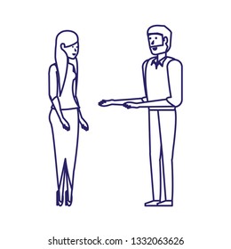 young couple avatar character