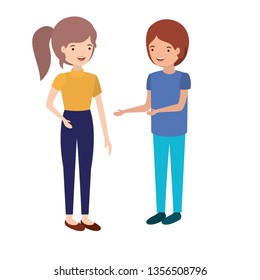 young couple avatar character
