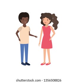 young couple avatar character