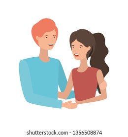 young couple avatar character