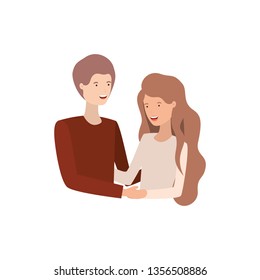 young couple avatar character