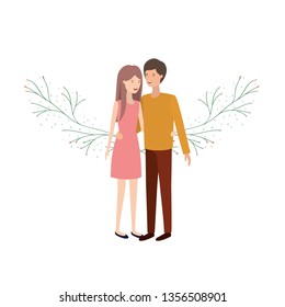 young couple avatar character