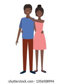young couple avatar character
