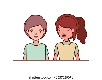 young couple avatar character