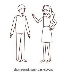 young couple avatar character