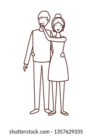 young couple avatar character