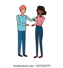 young couple avatar character